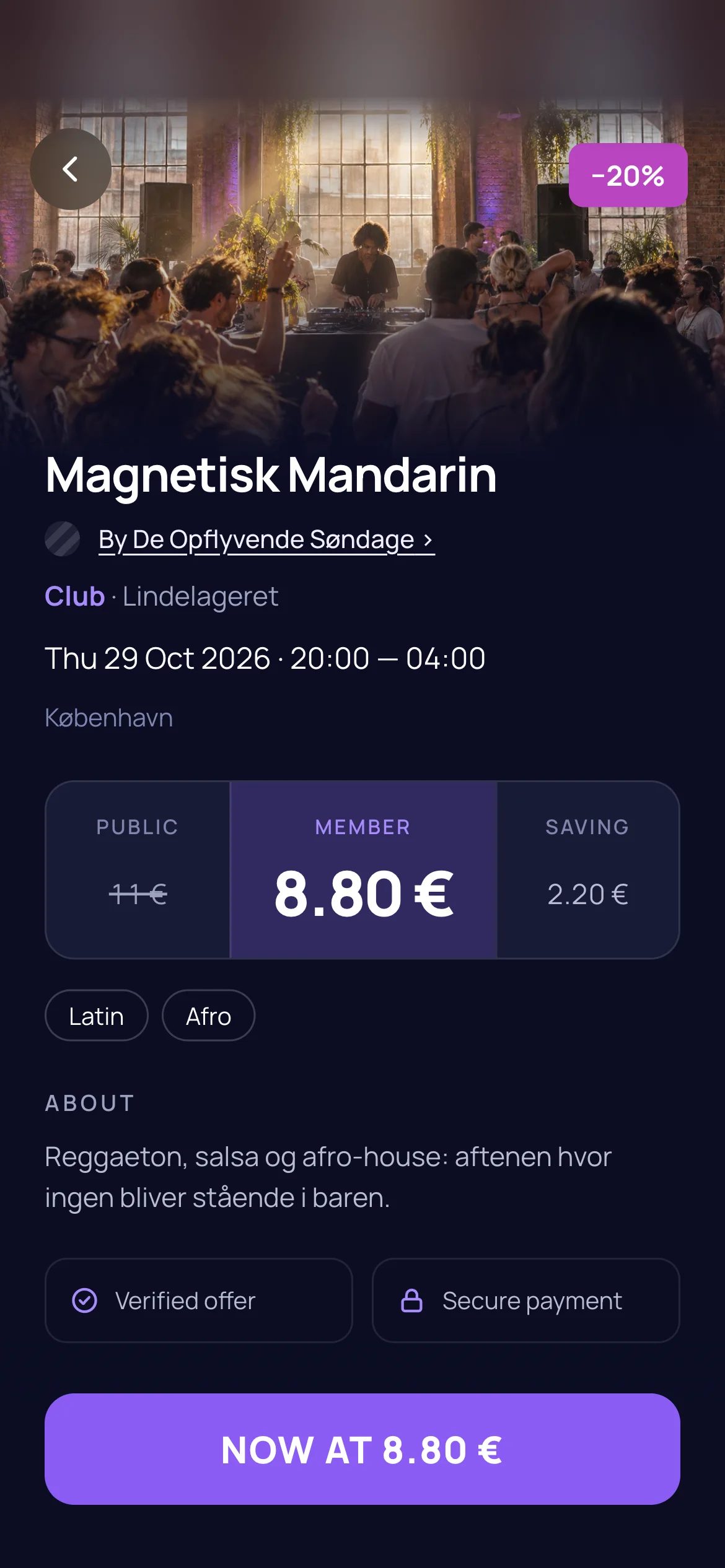 Den private klub EVENT+